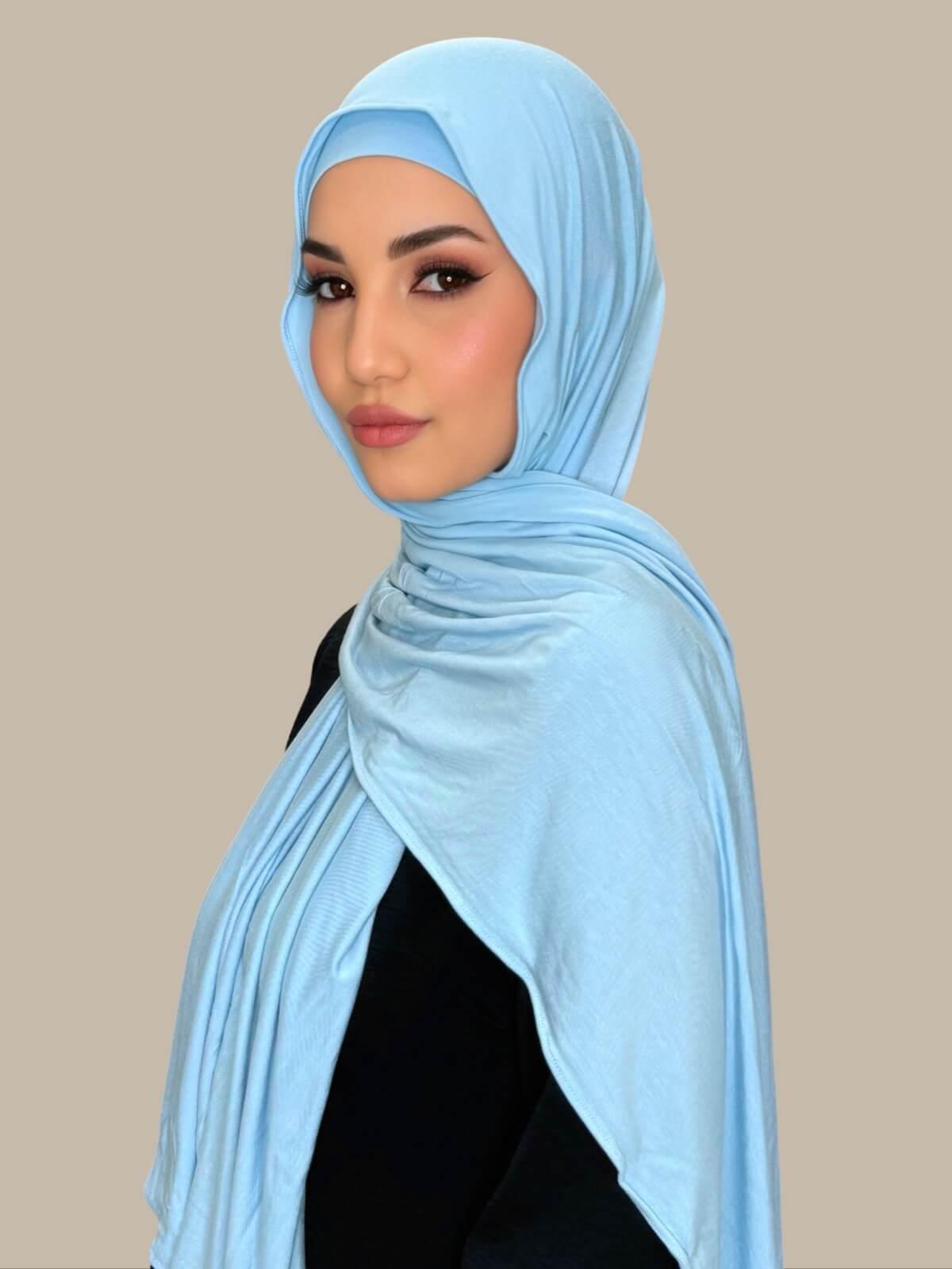 Premium Jersey Hijab-Baby Blue