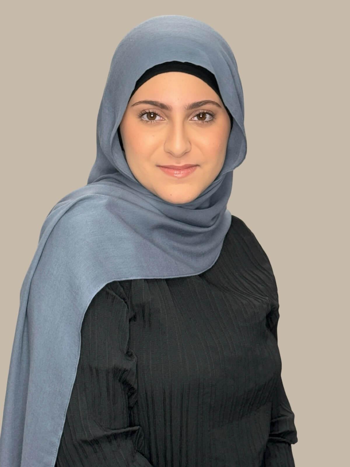 Modish Girl Cotton Modal Hijab-Dusty Denim