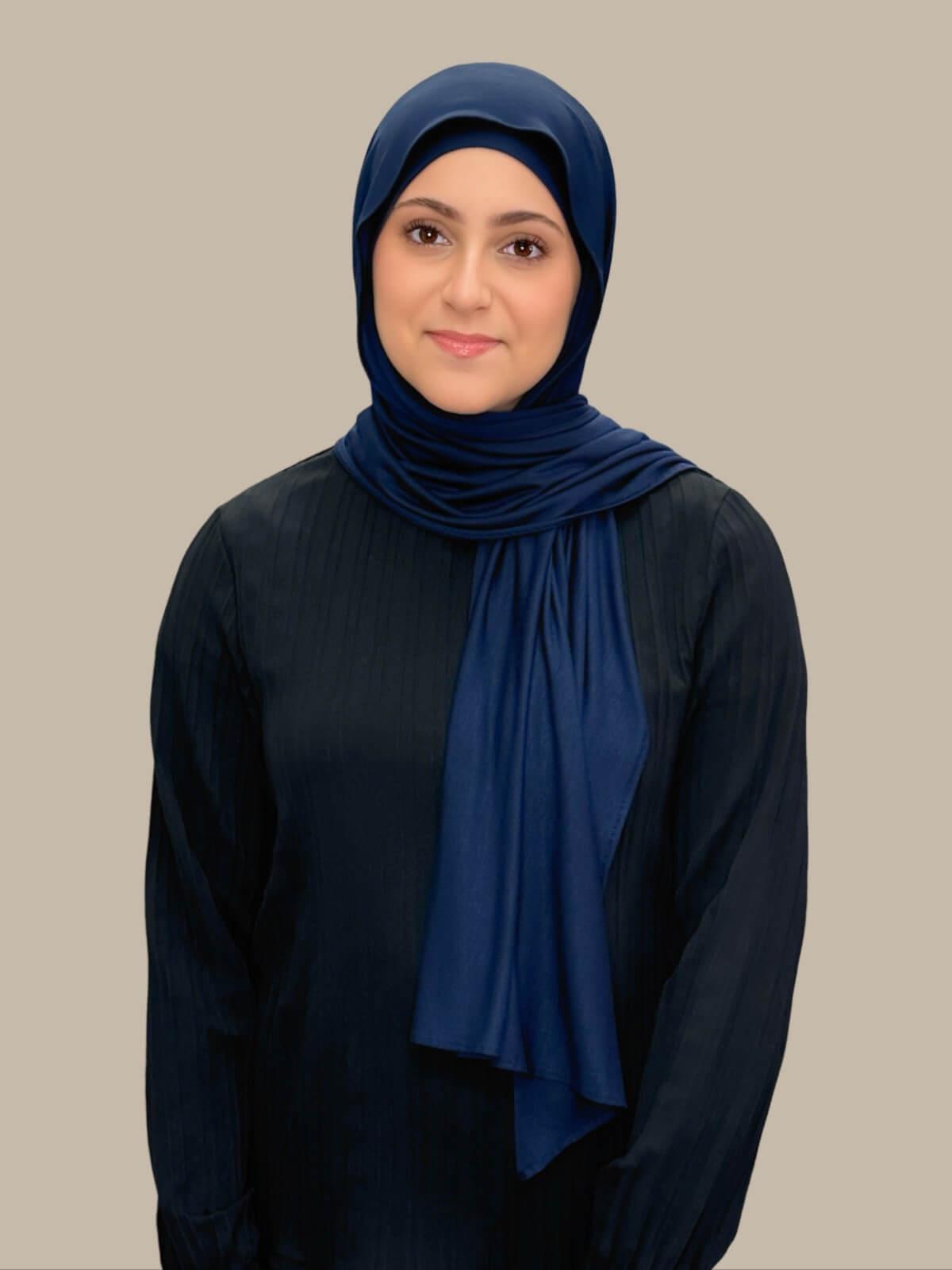 Modish Girl Premium Jersey Hijab-Navy