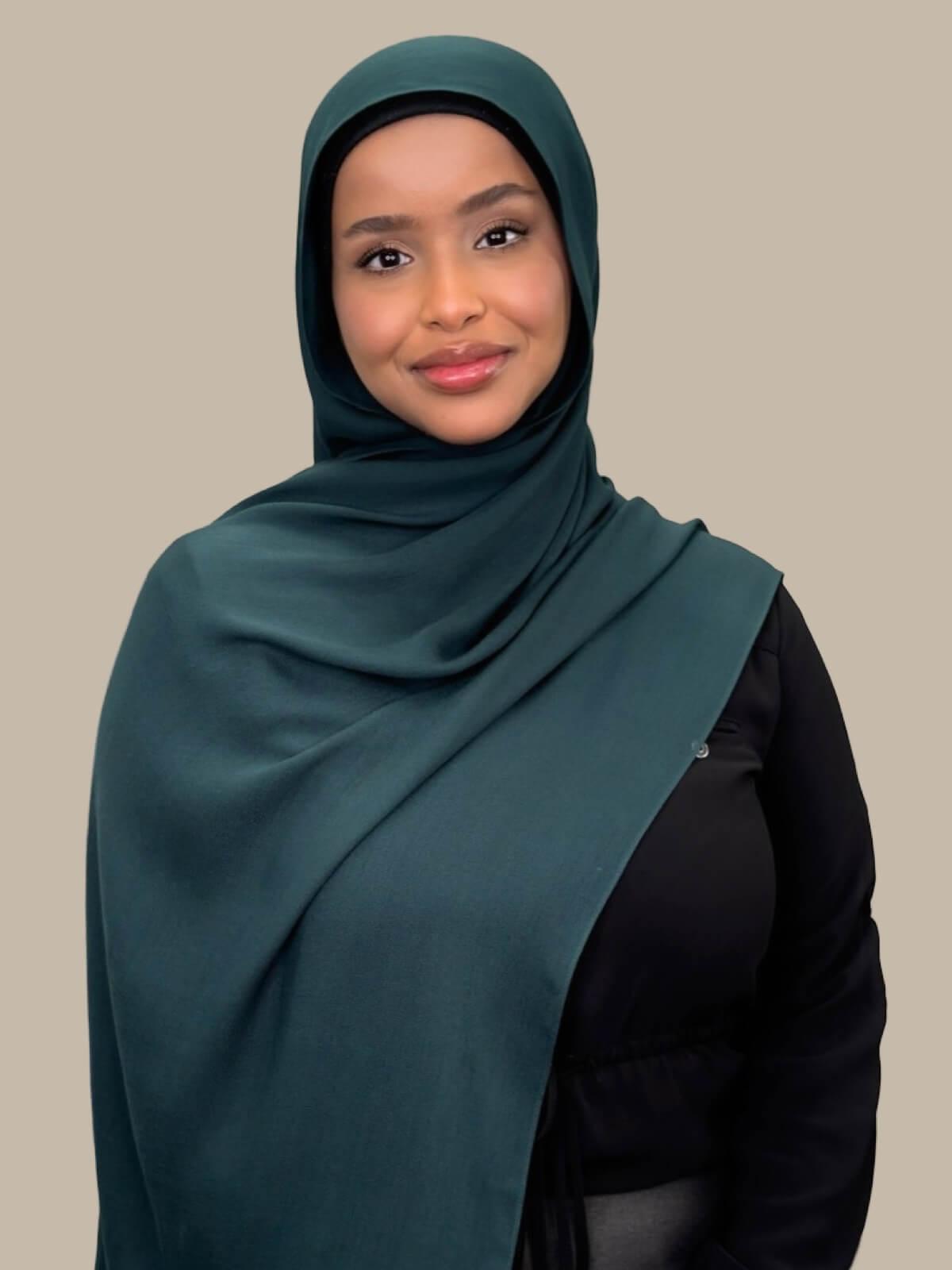 Cotton Modal Hijab-Dark Aqua