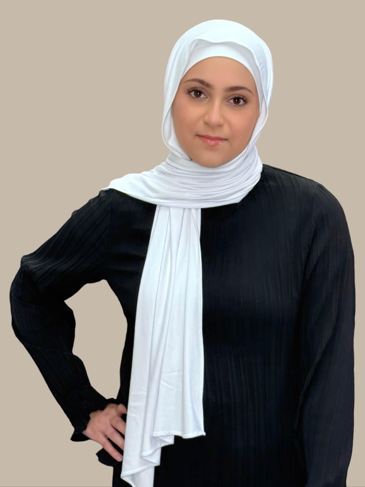 Modish Girl Premium Jersey Hijab-White