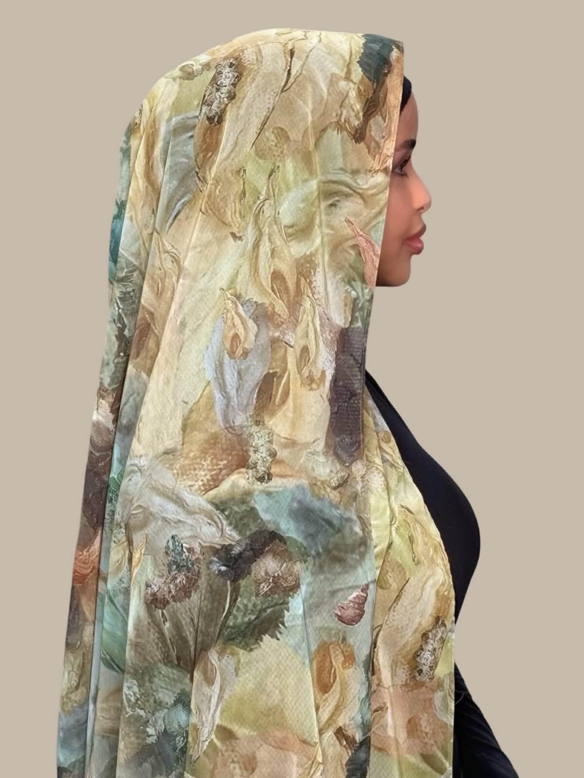 Printed Chiffon Hijab-Willow Drift