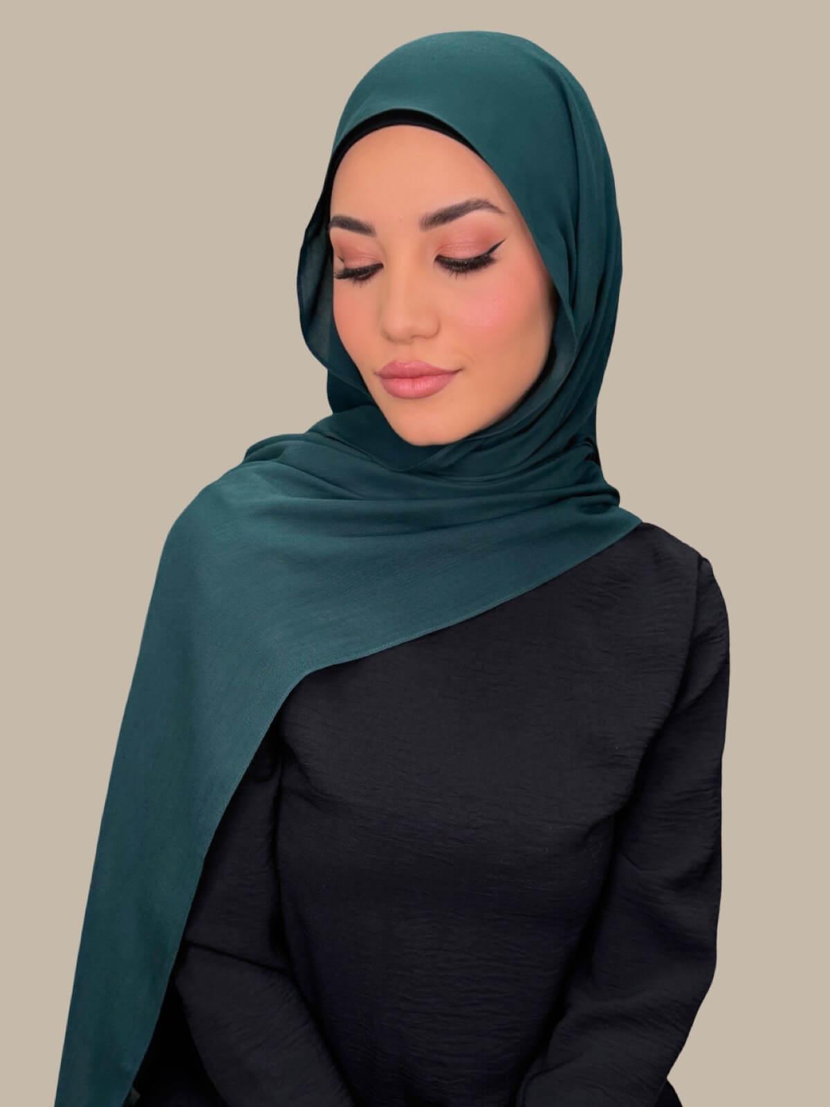 Cotton Modal Hijab-Dark Aqua