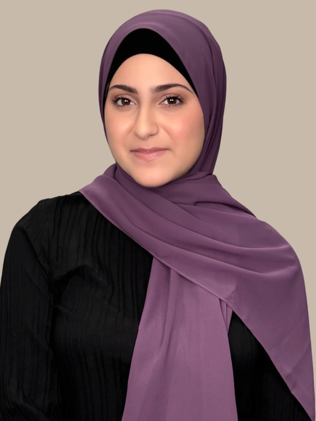 Modish Girl Luxury Chiffon Hijab-Mauve Taupe