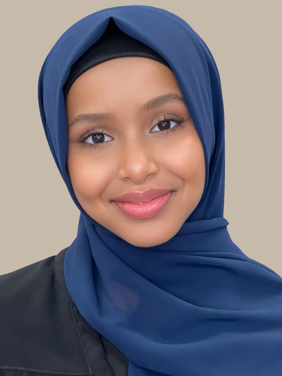 Classic Chiffon Hijab-Navy