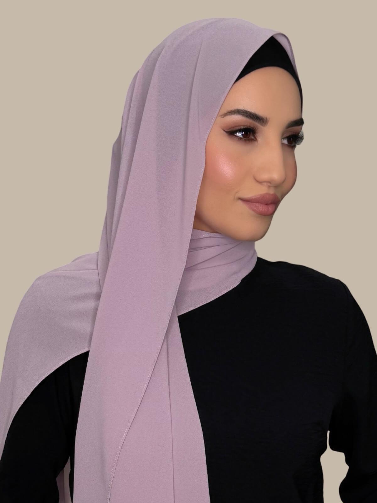 Classic Chiffon Hijab-Khaki Rose