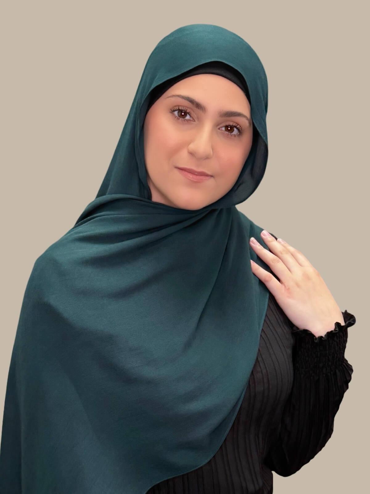 Modish Girl Cotton Modal Hijab-Dark Aqua