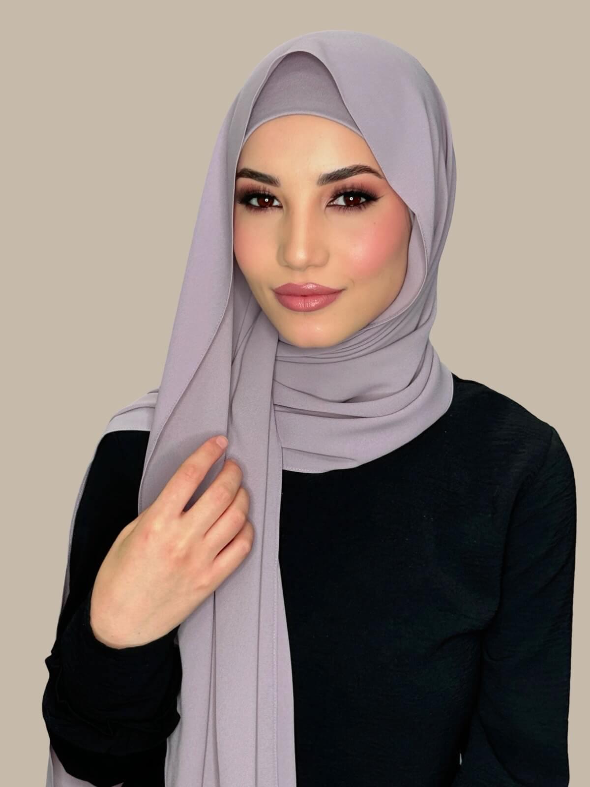 Matching Chiffon Hijab Set-Barely Mauve