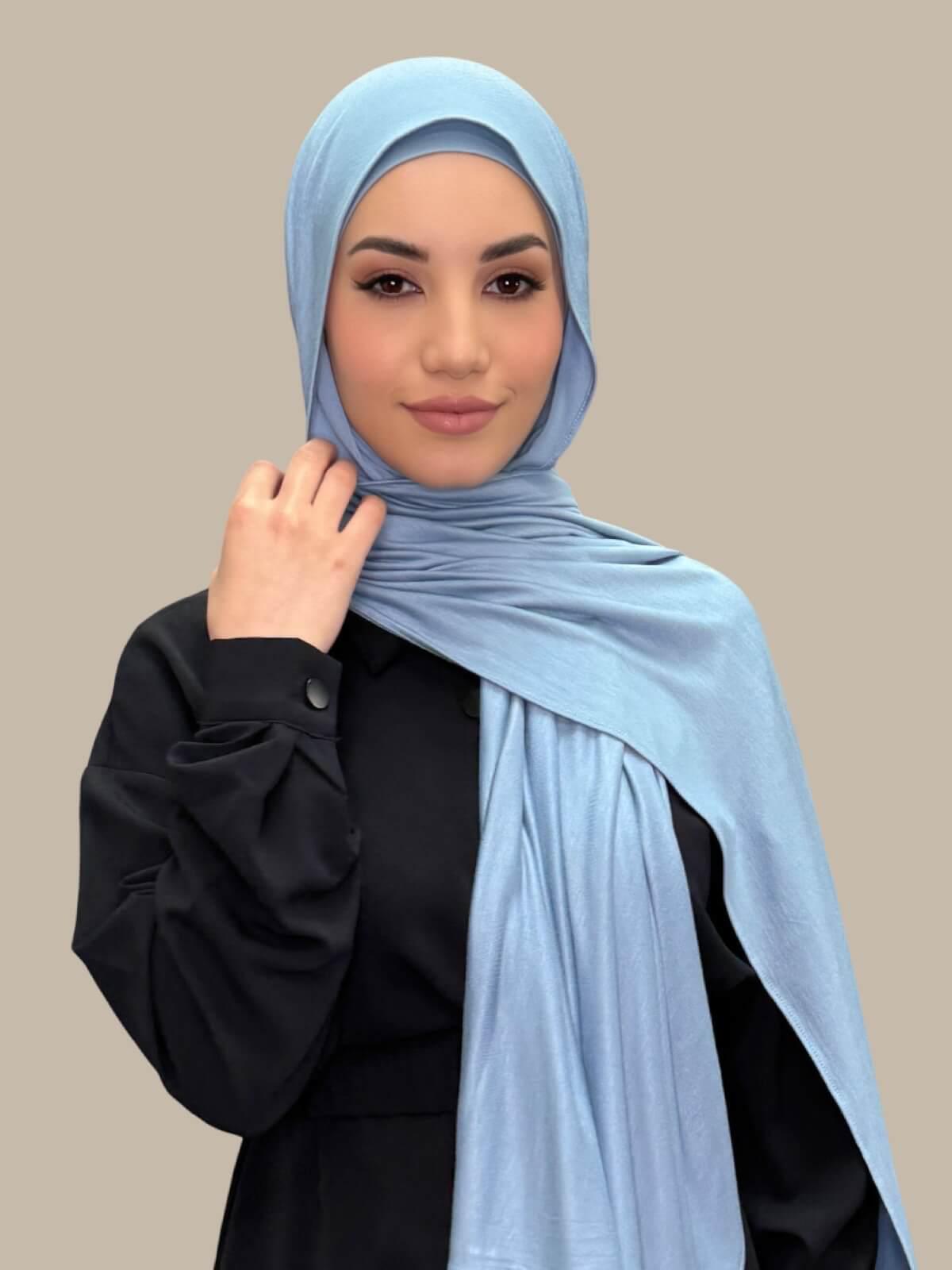 Premium Jersey Hijab-Dusty Blue