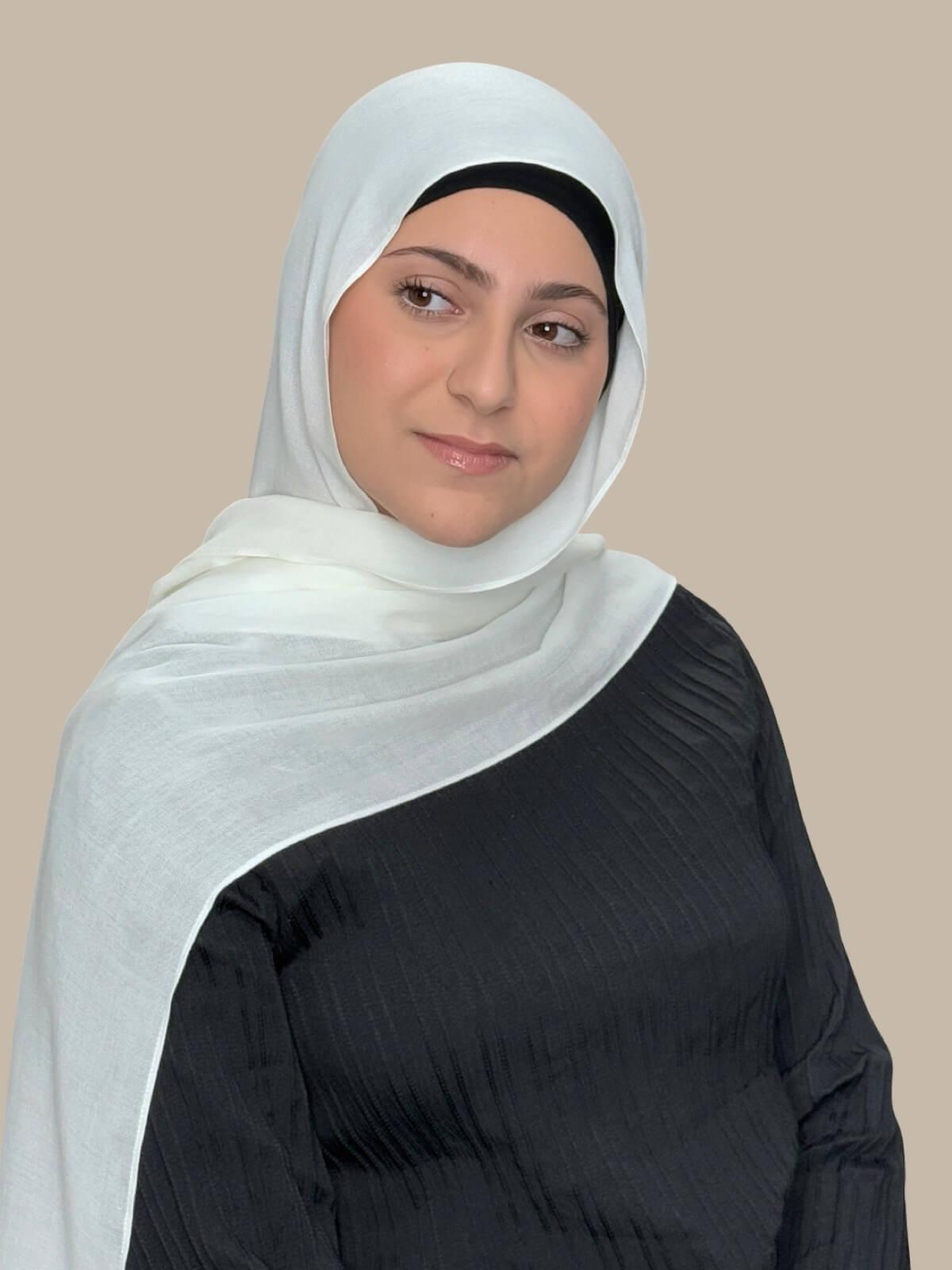 Modish Girl Cotton Modal Hijab-Porcelain