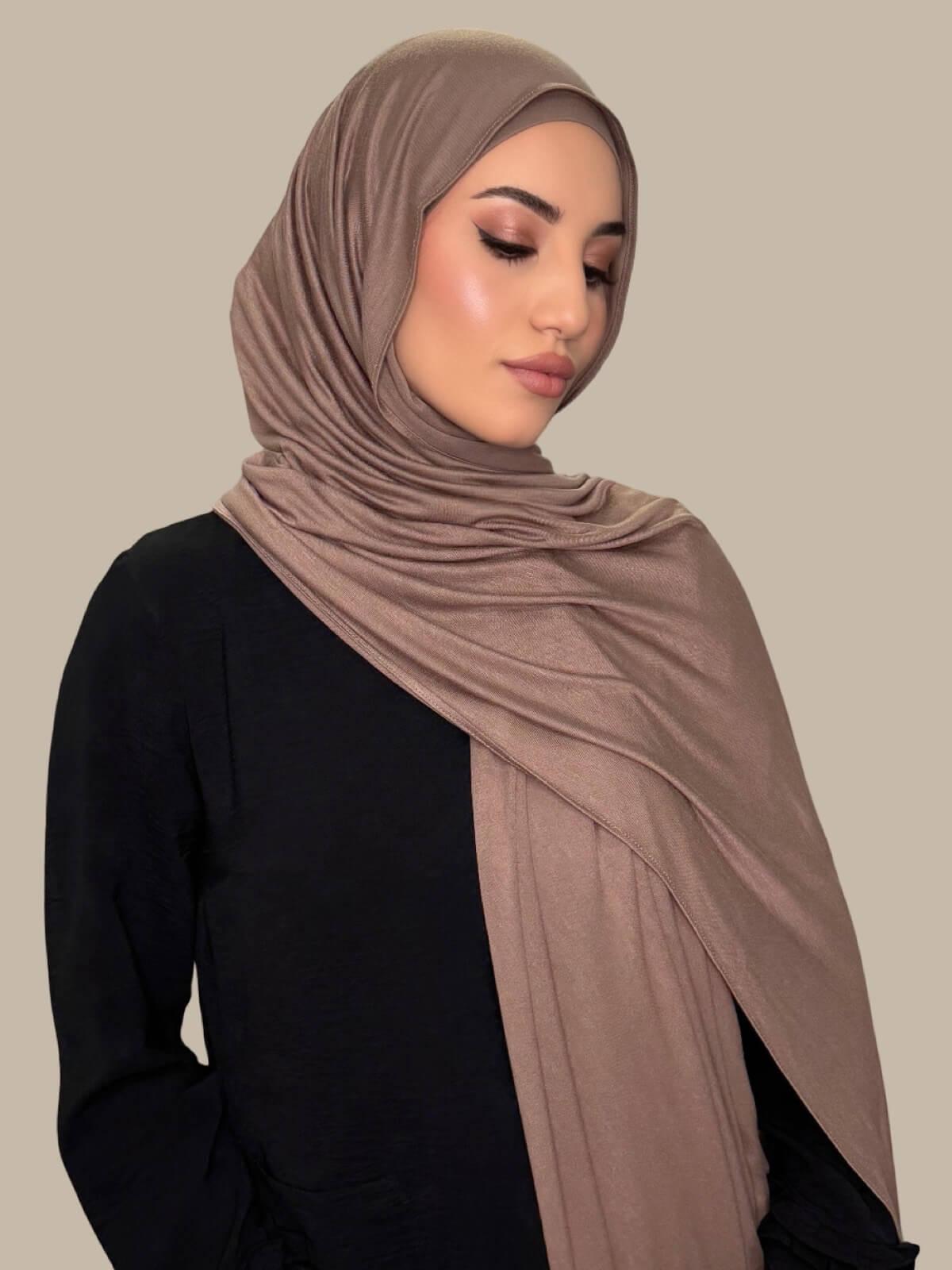 Premium Jersey Hijab-Truffle