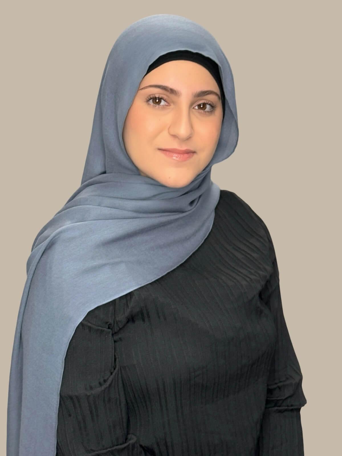 Modish Girl Cotton Modal Hijab-Dusty Denim