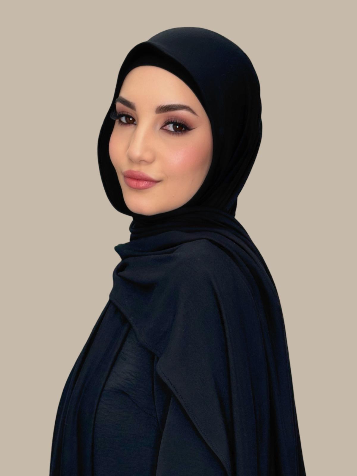 Premium Jersey Hijab-Black