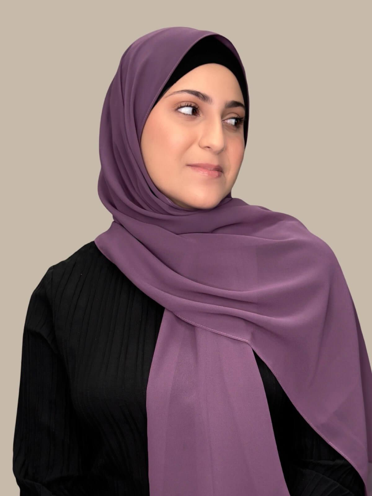 Modish Girl Luxury Chiffon Hijab-Mauve Taupe