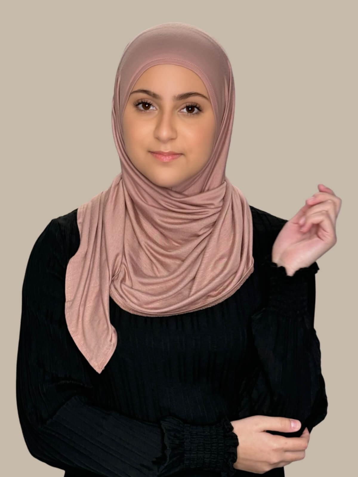 Modish Girl Pre-Sewn Jersey Hijab-Dusty Rose