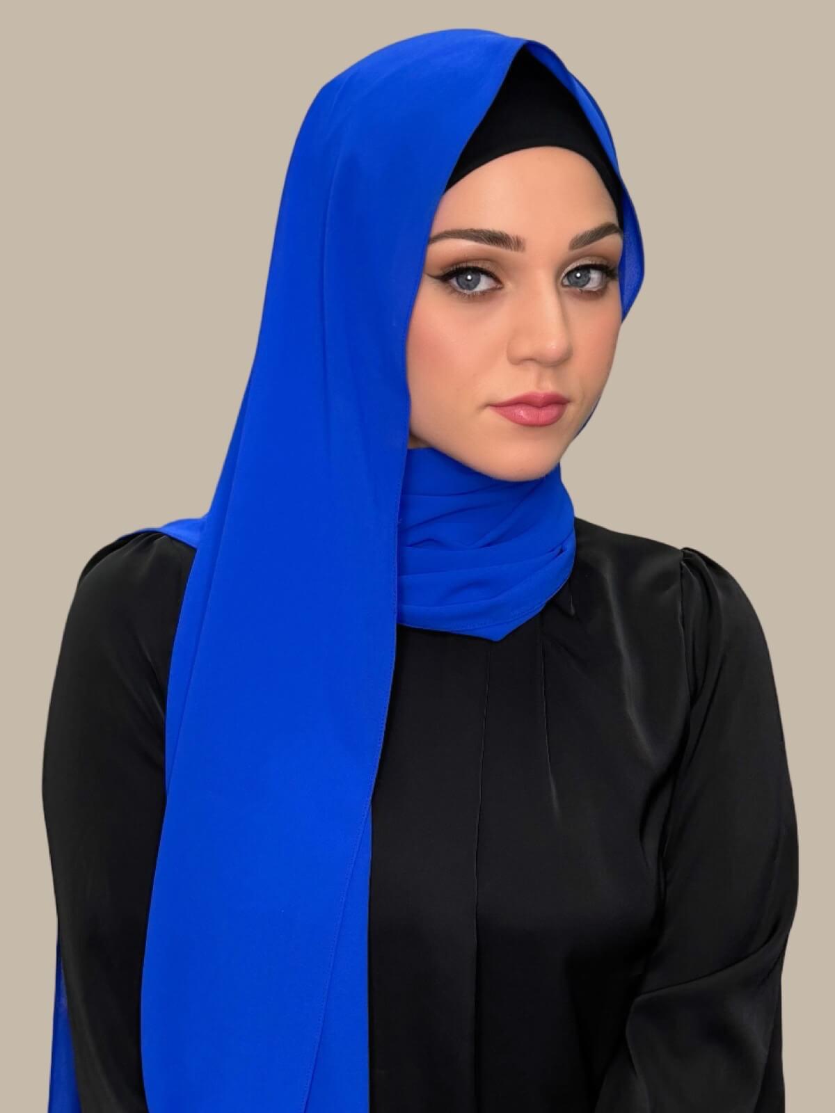 Classic Chiffon Hijab-Royal Blue