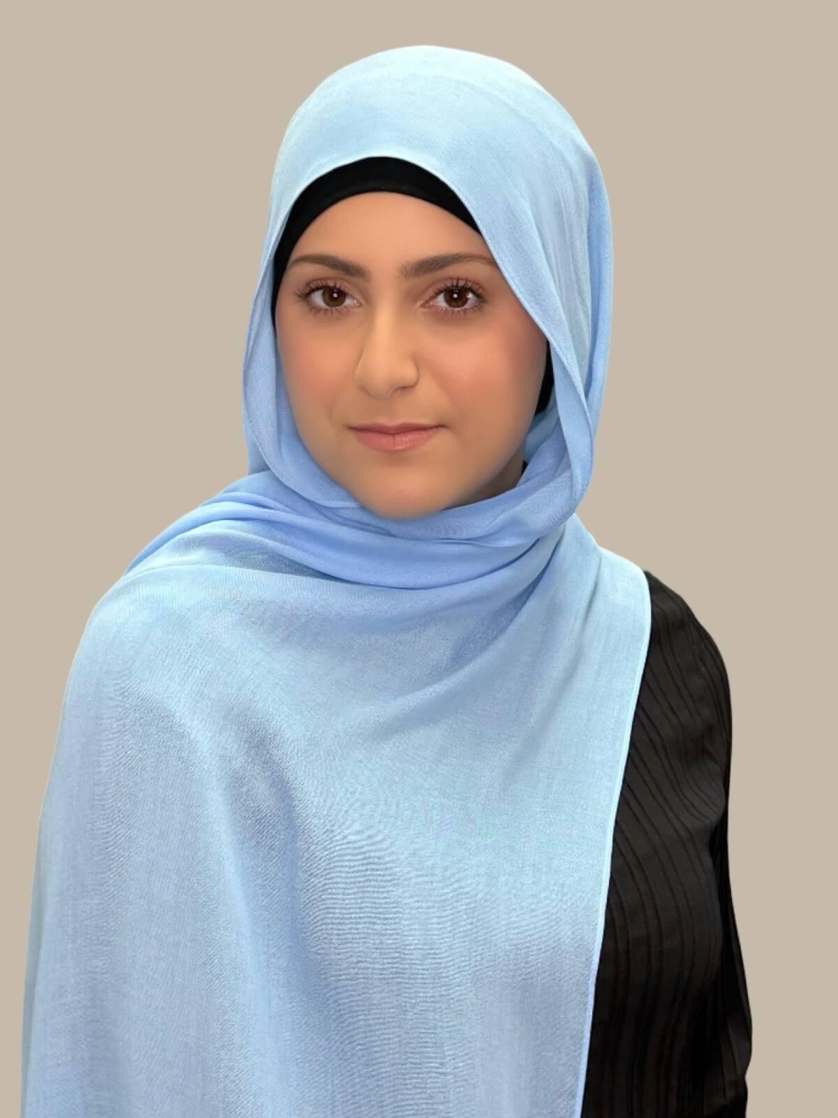 Modish Girl Cotton Modal Hijab-Cinderella Blue