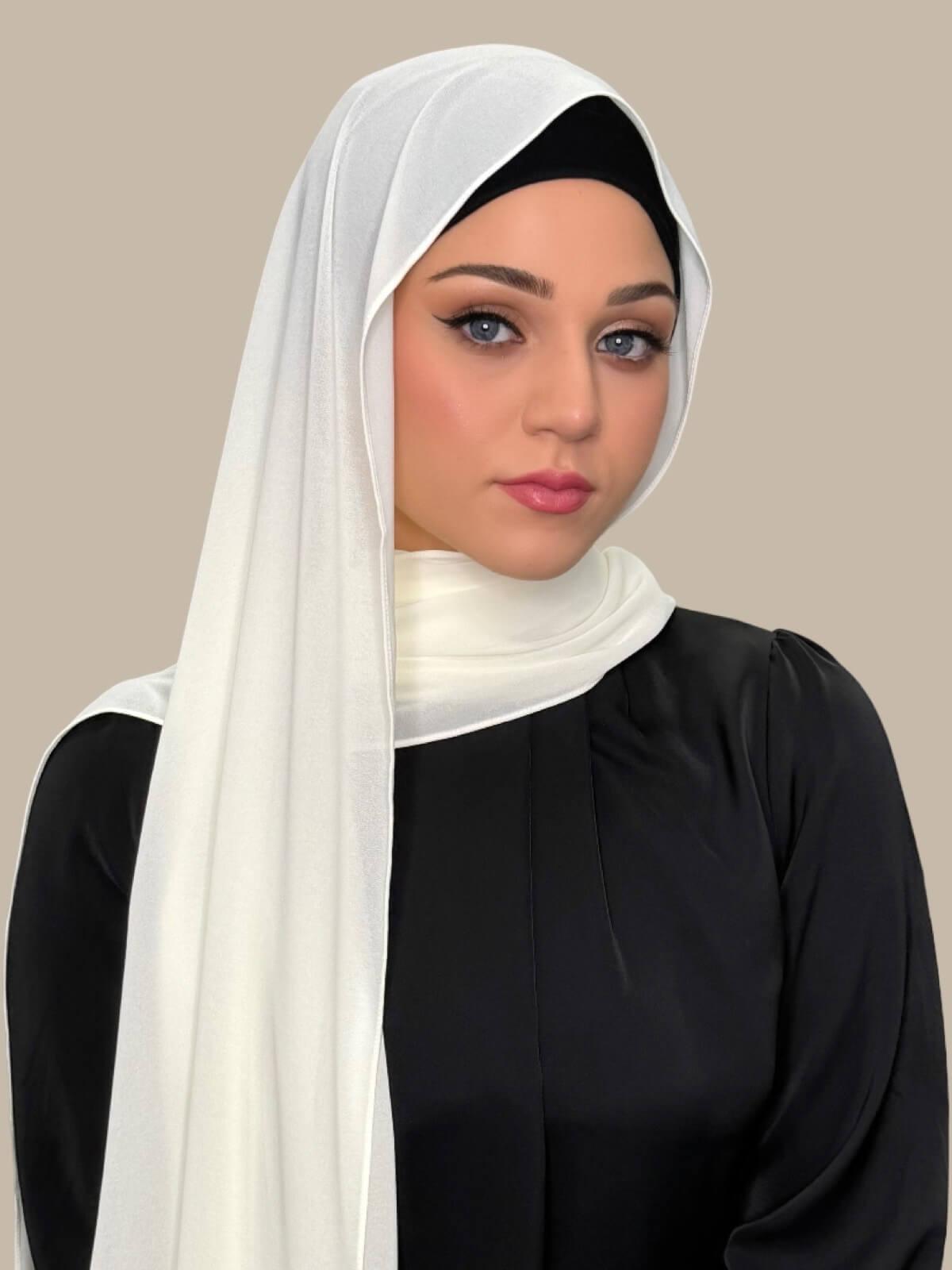 Classic Chiffon Hijab-Classic Ivory