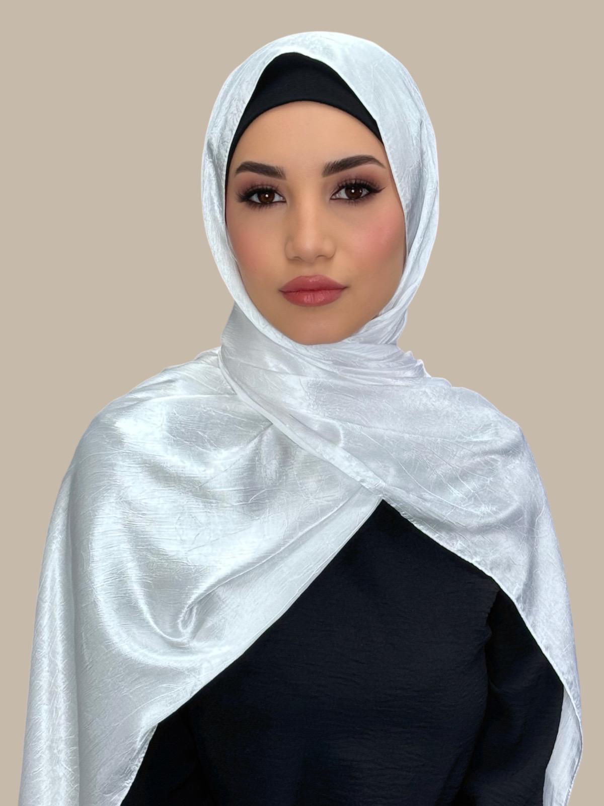 Classic Satin Hijab-White