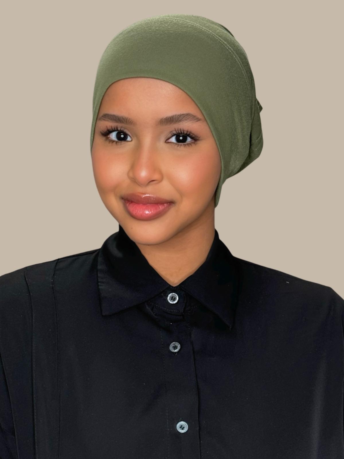 Premium Cotton Underscarf-Dusty Olive