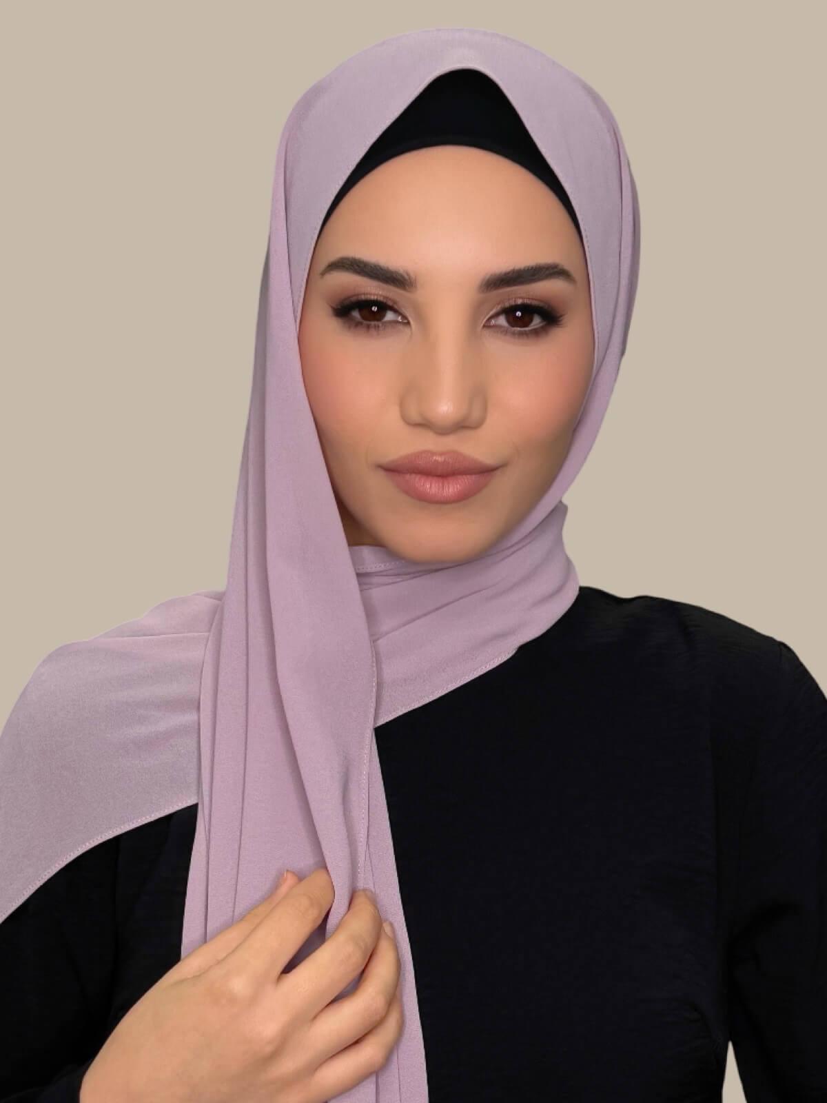 Classic Chiffon Hijab-Khaki Rose