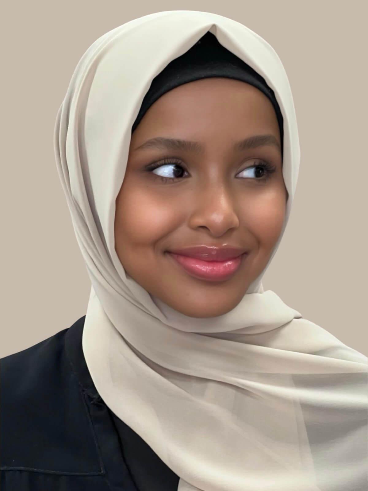 Luxury Chiffon Hijab-Vanilla