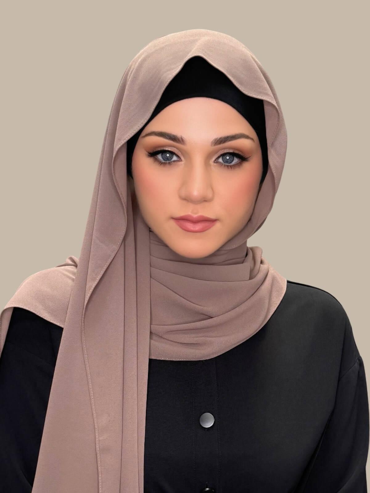 Classic Chiffon Hijab-Chestnut Brown