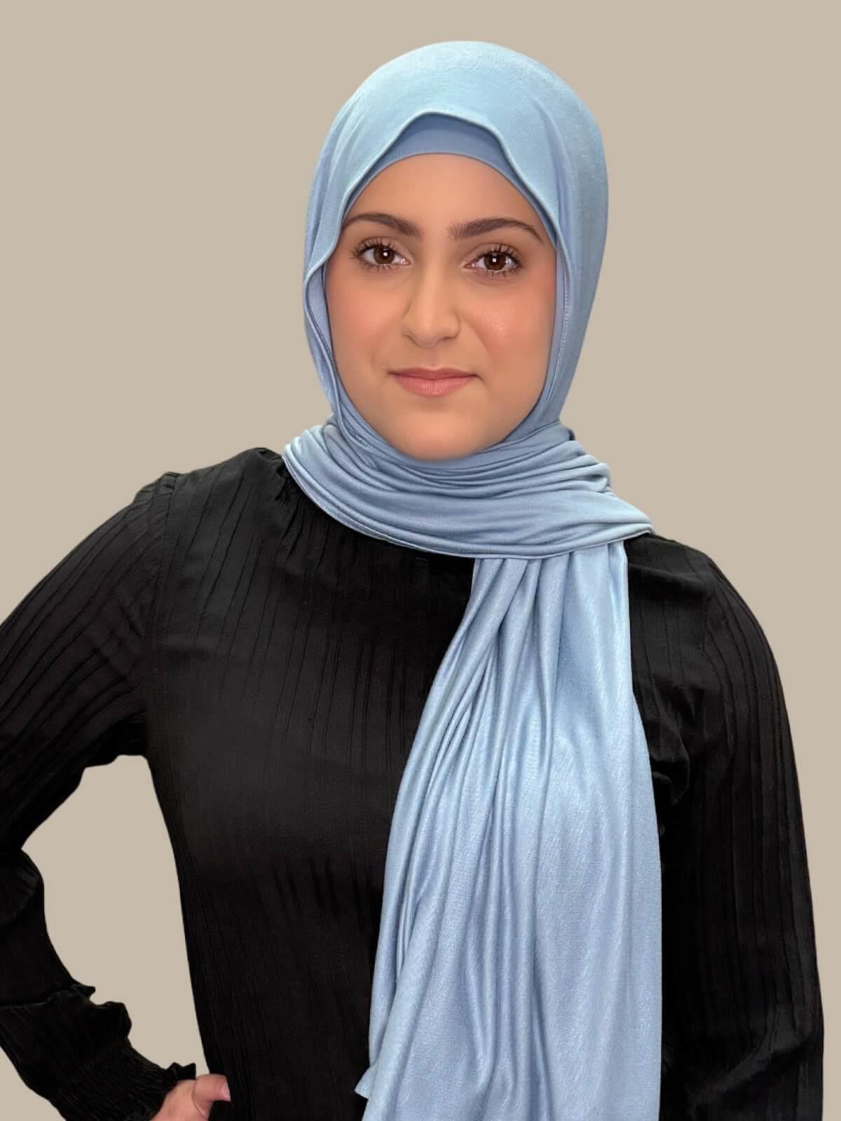 Modish Girl Premium Jersey Hijab-Dusty Blue