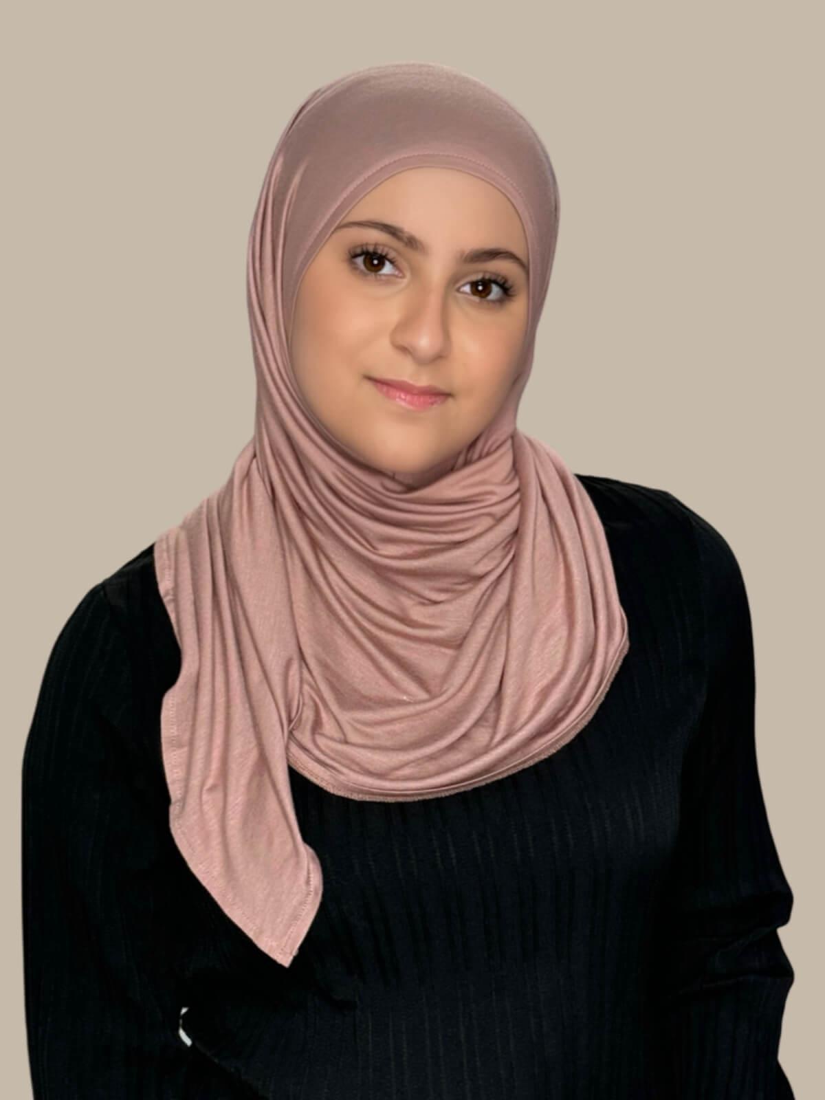 Modish Girl Pre-Sewn Jersey Hijab-Dusty Rose