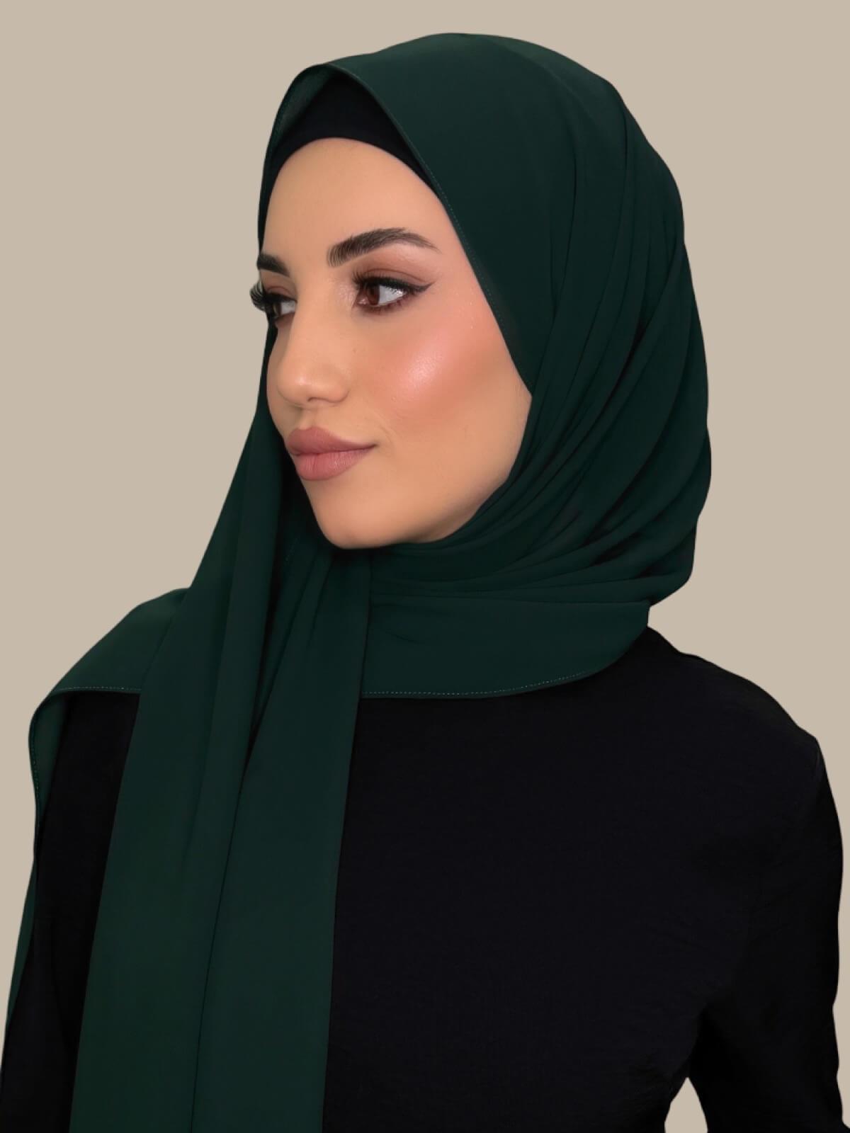 Classic Chiffon Hijab-Pine