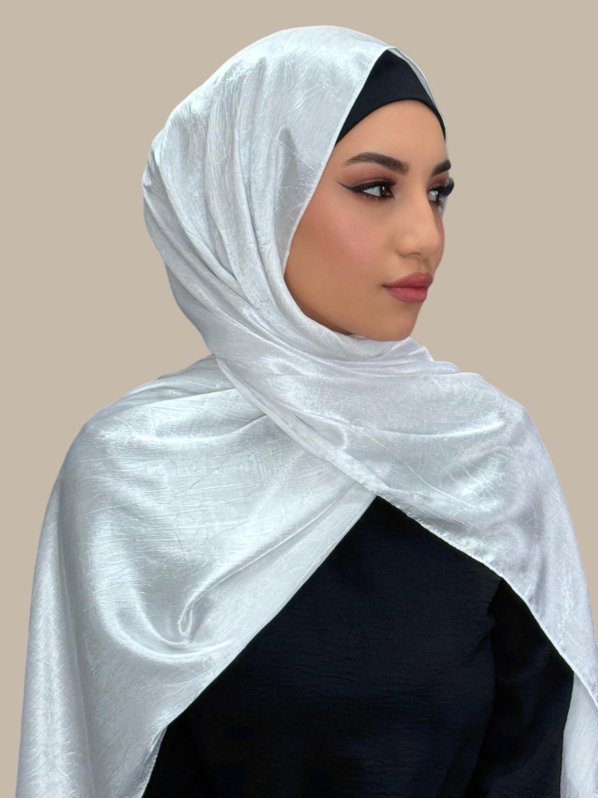 Classic Satin Hijab-White