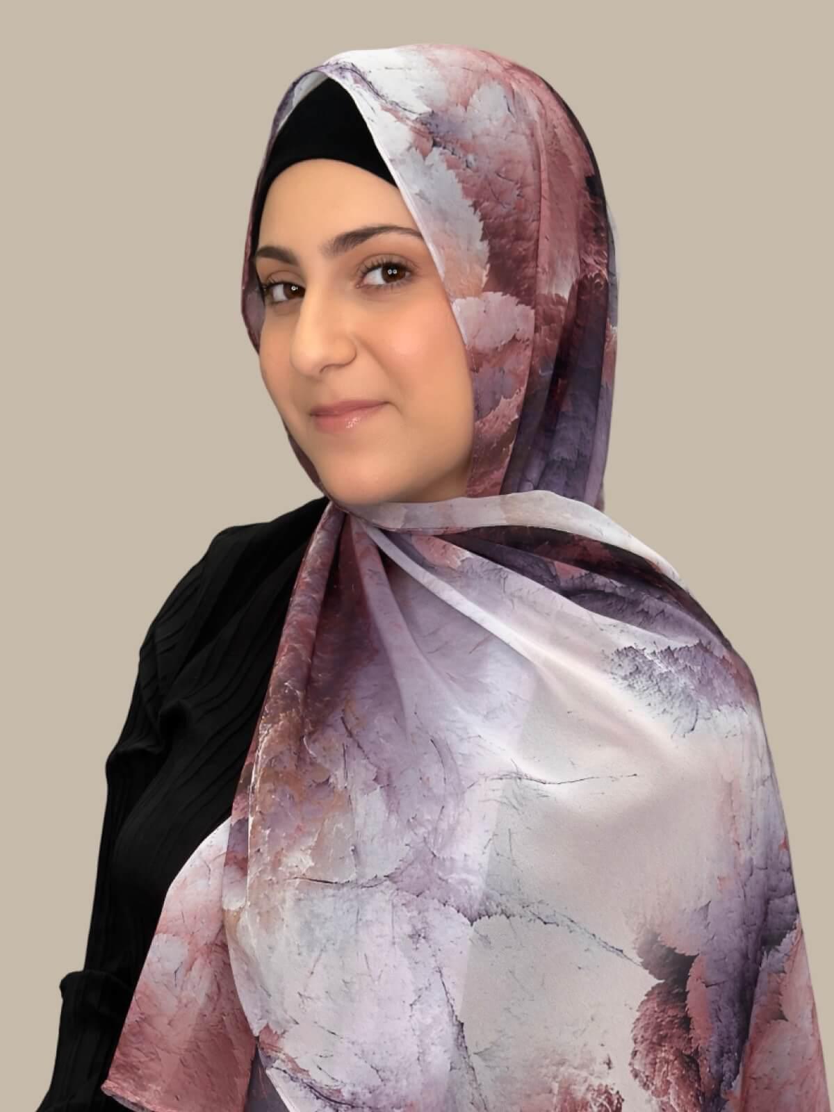 Modish Girl Printed Chiffon Hijab- Muted Mirage