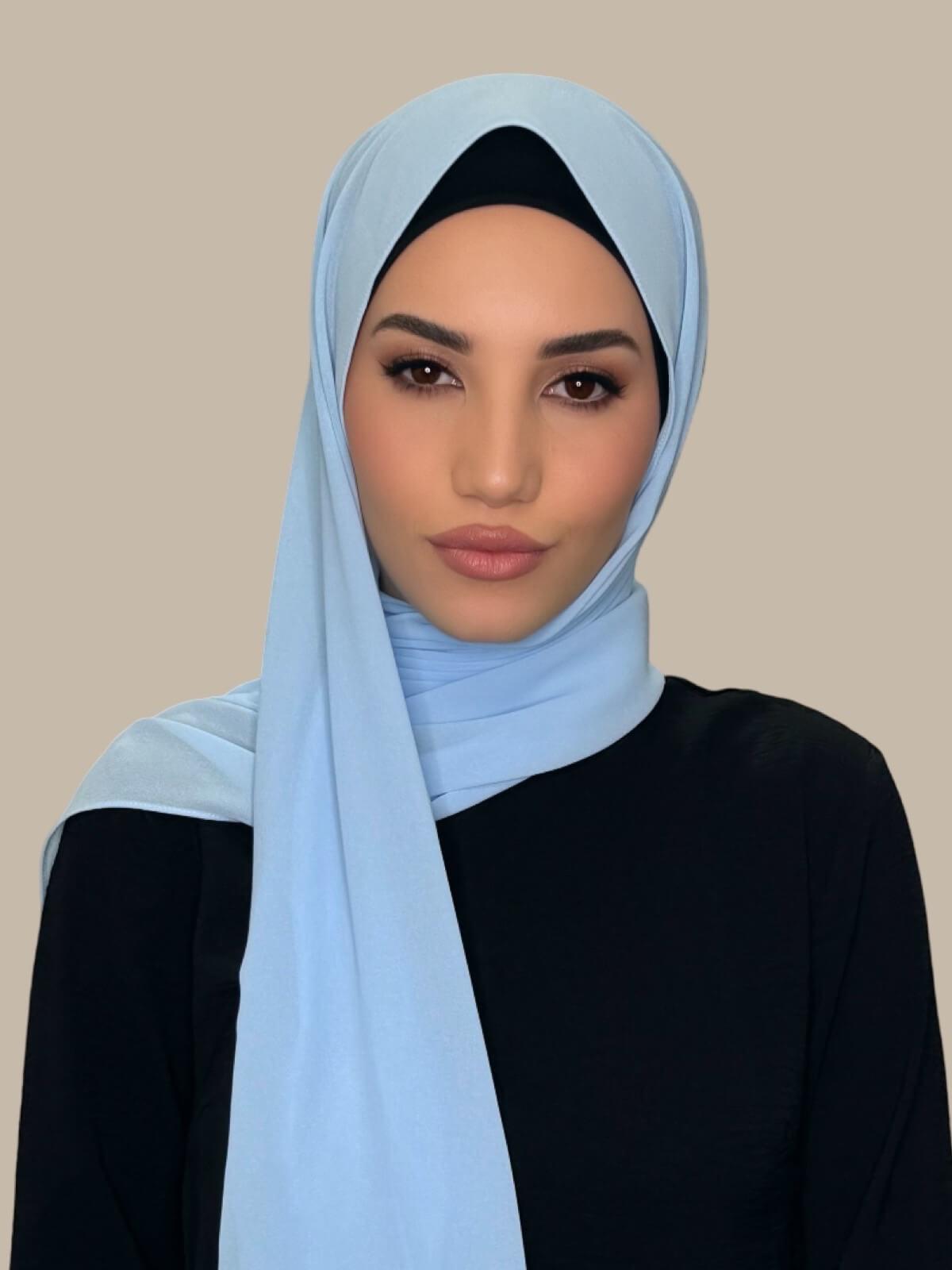 Classic Chiffon Hijab-Aqua