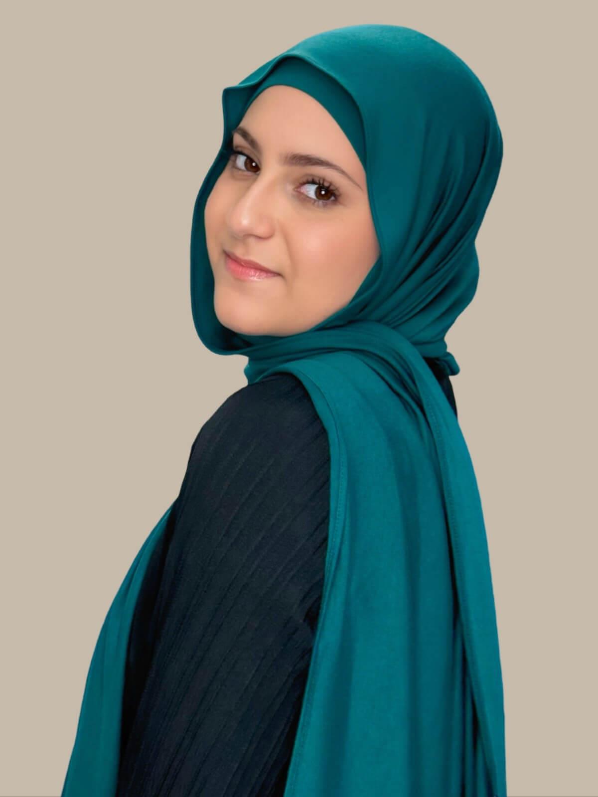 Modish Girl Premium Jersey Hijab-Pine Green