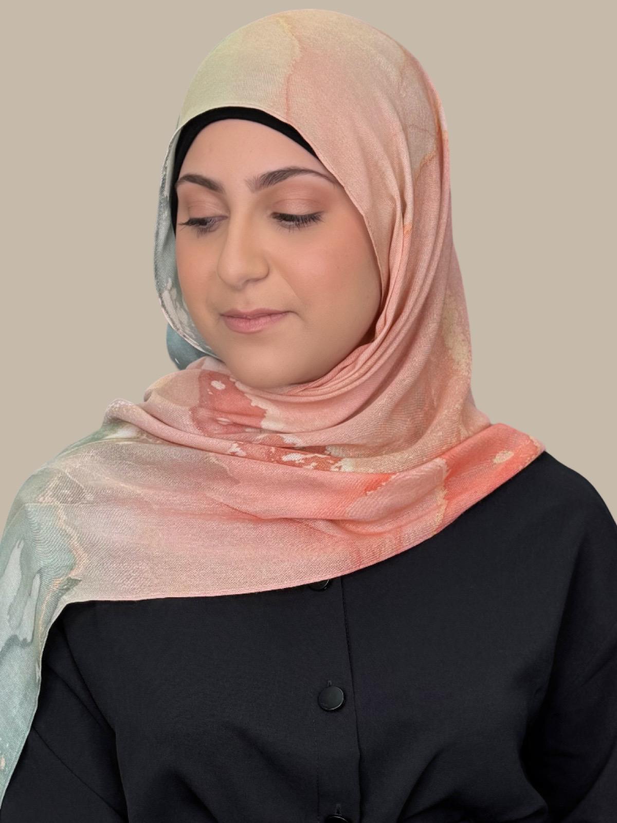 Modish Girl Print Modal Hijab-Sedona Sage