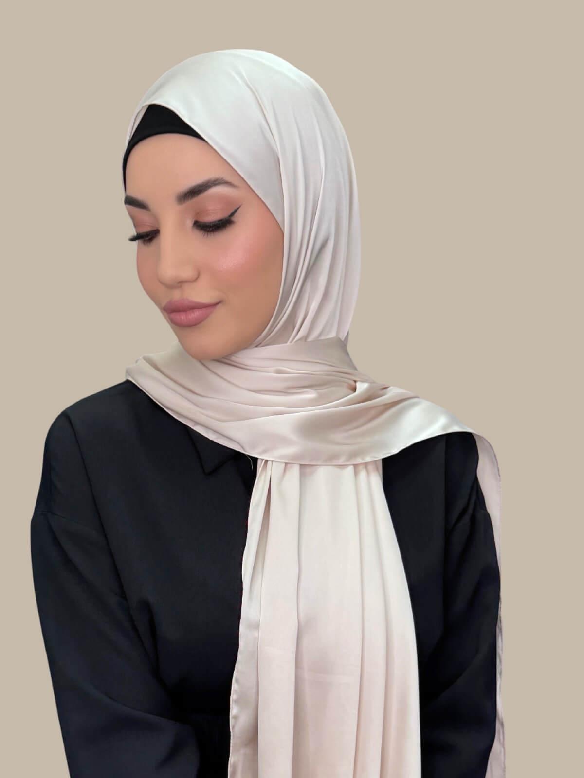 Premium Satin Hijab-Warm Sand