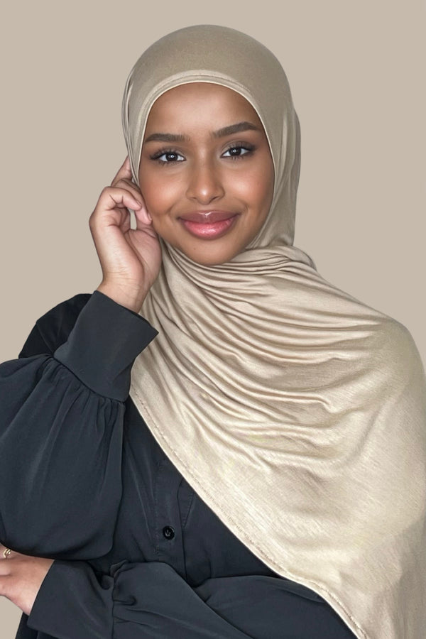 Pre-Sewn Jersey Hijab-Oak