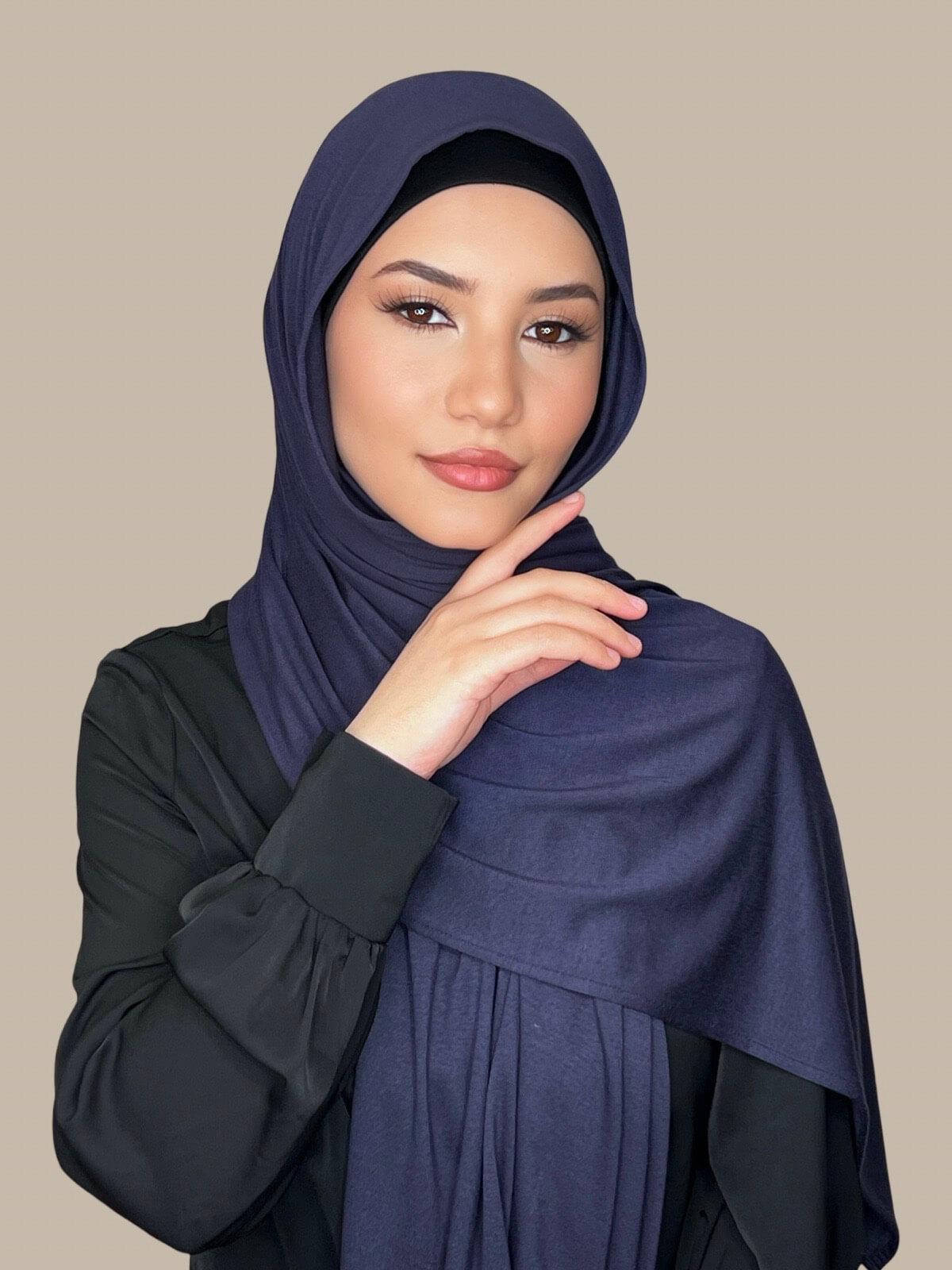 Classic Jersey Hijab-Navy