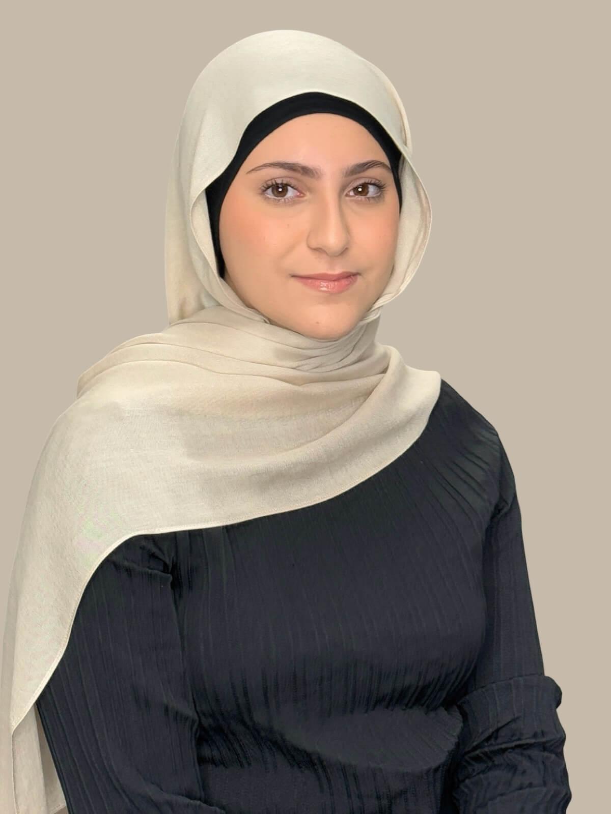 Modish Girl Cotton Modal Hijab-Sand