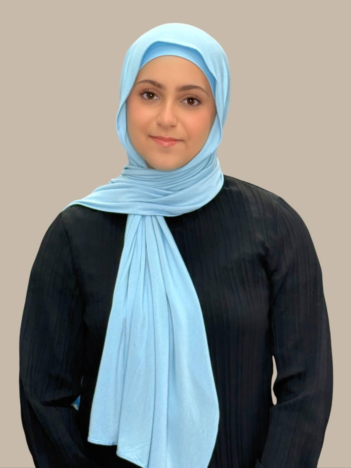 Modish Girl Premium Jersey Hijab-Baby Blue