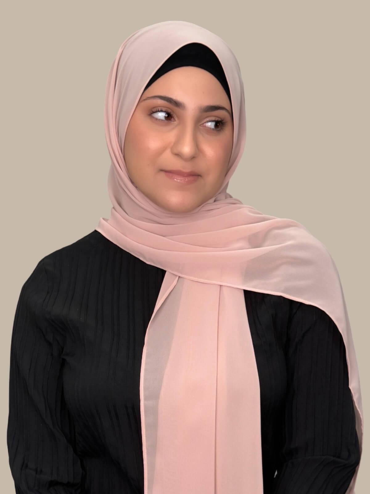 Modish Girl Luxury Chiffon Hijab-Pearl