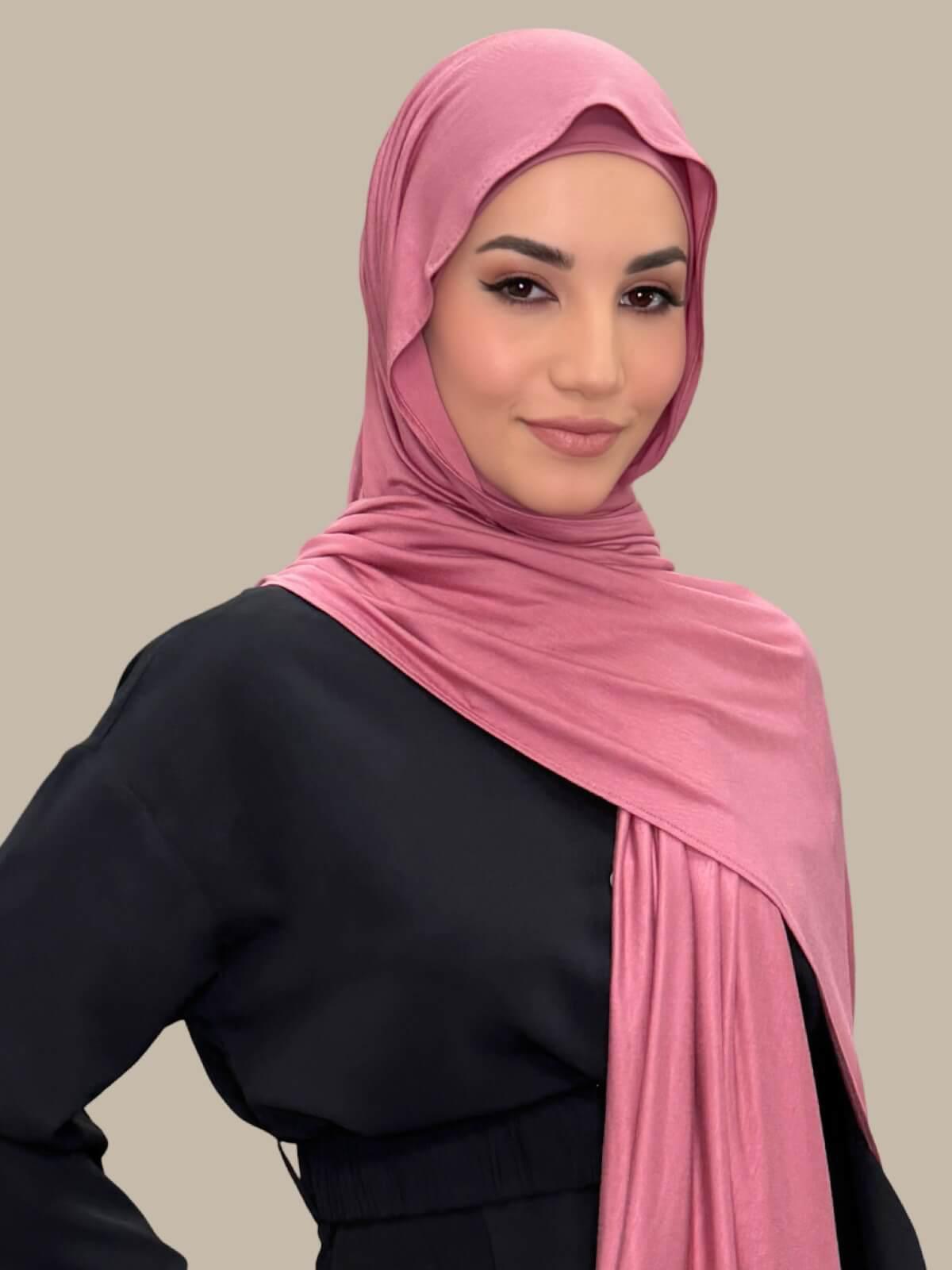 Premium Jersey Hijab-Pale Rose