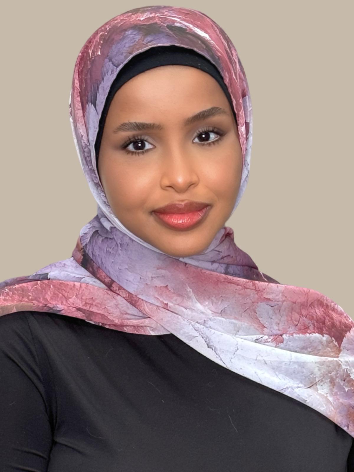 Printed Chiffon Hijab-Muted Mirage