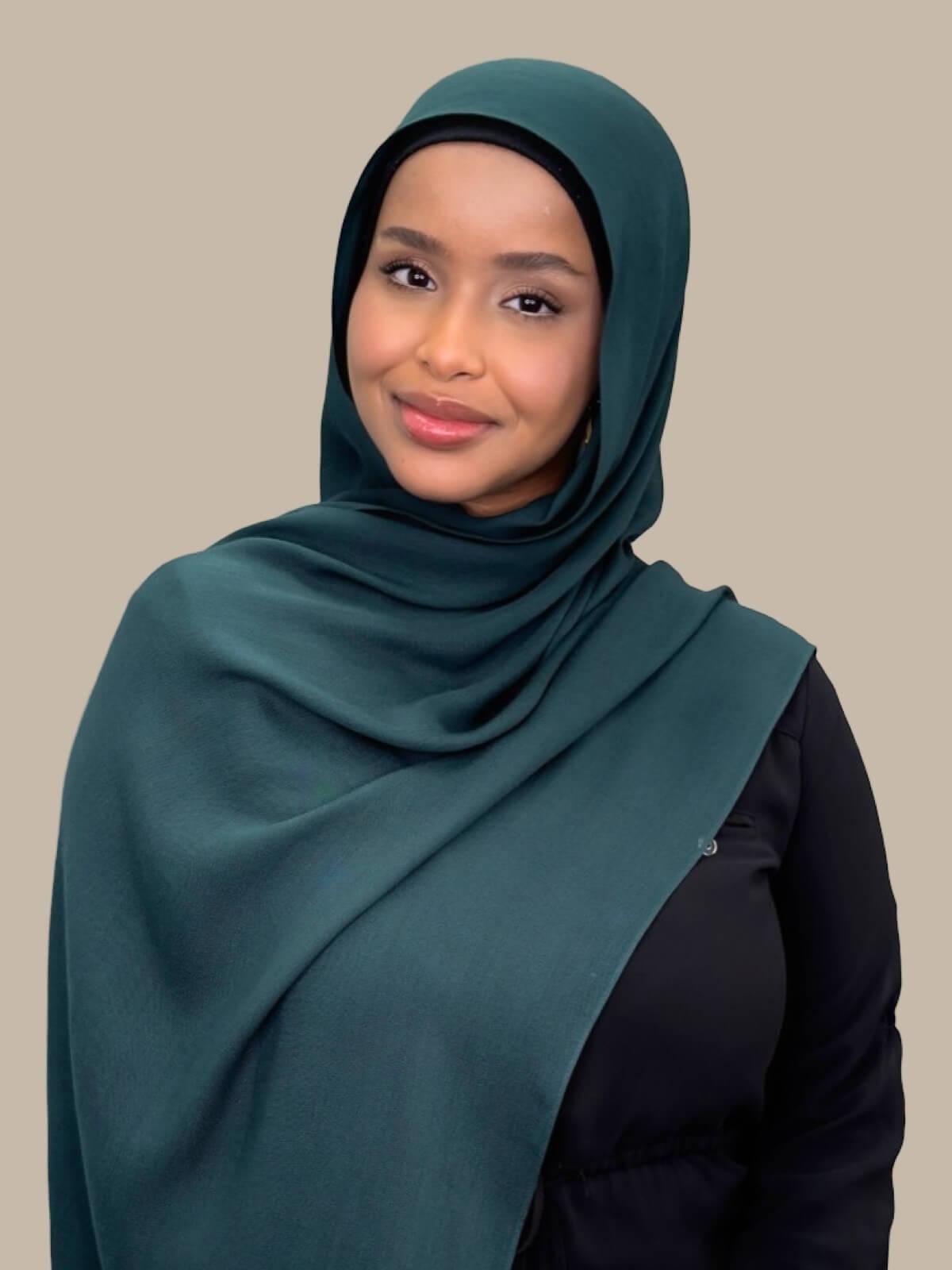 Cotton Modal Hijab-Dark Aqua