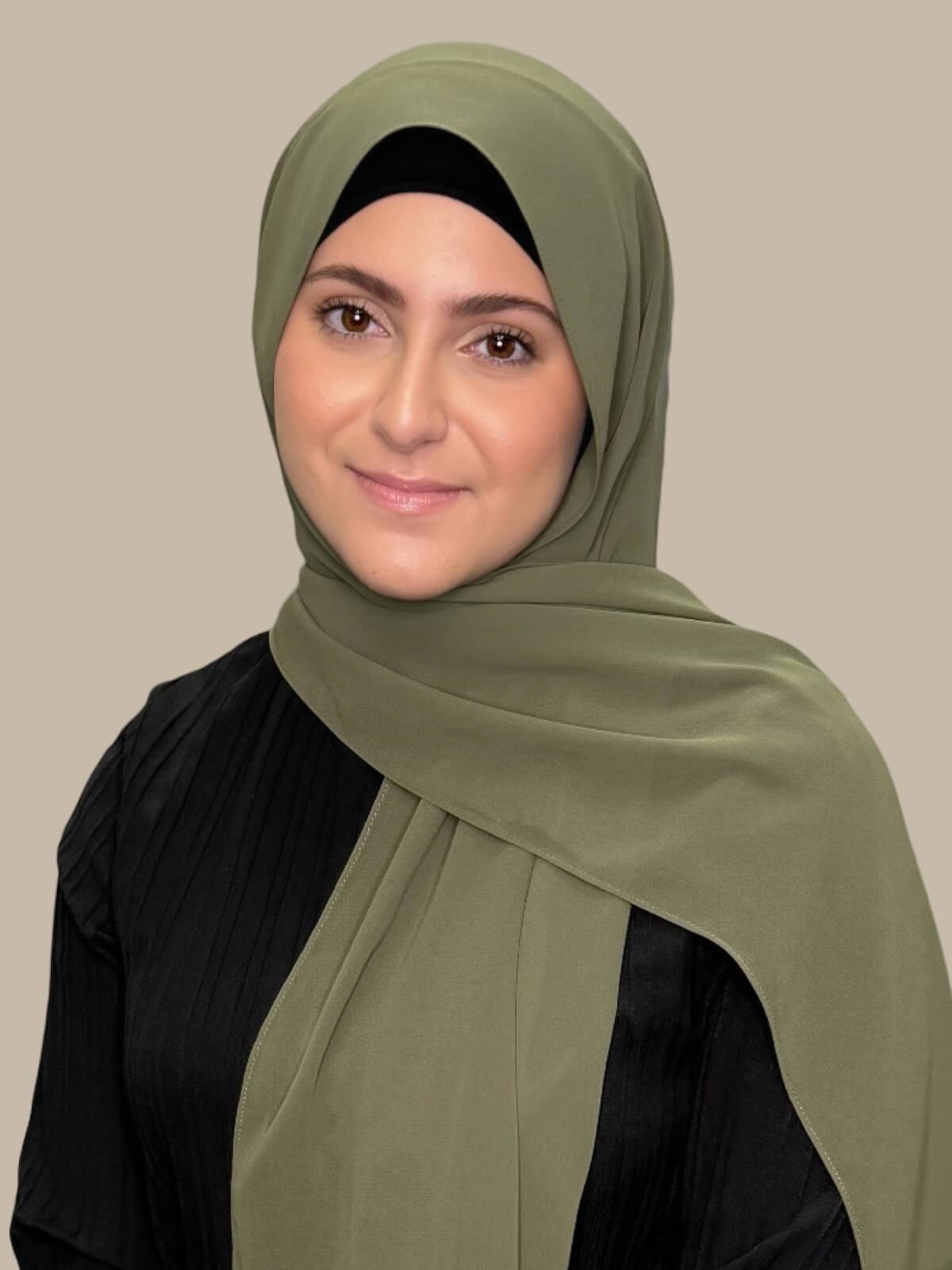 Modish Girl Luxury Chiffon Hijab-Dusty Olive