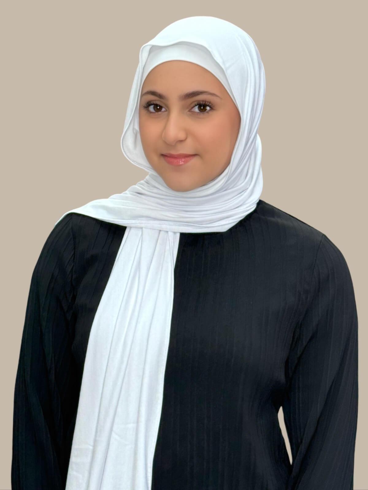 Modish Girl Premium Jersey Hijab-White