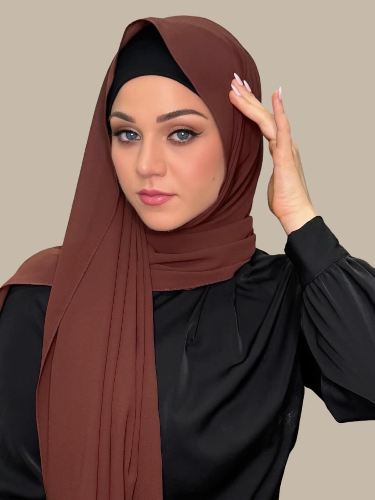 Classic Chiffon Hijab-Cocoa