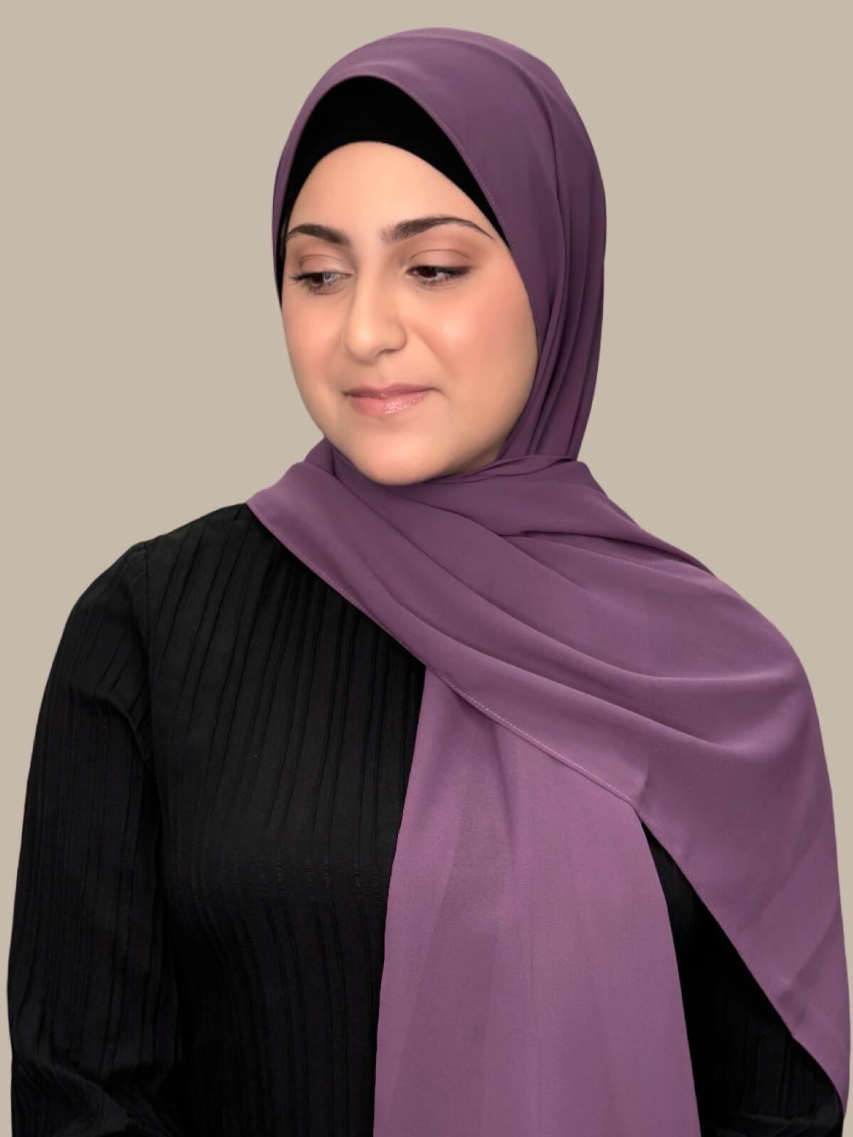 Modish Girl Luxury Chiffon Hijab-Mauve Taupe