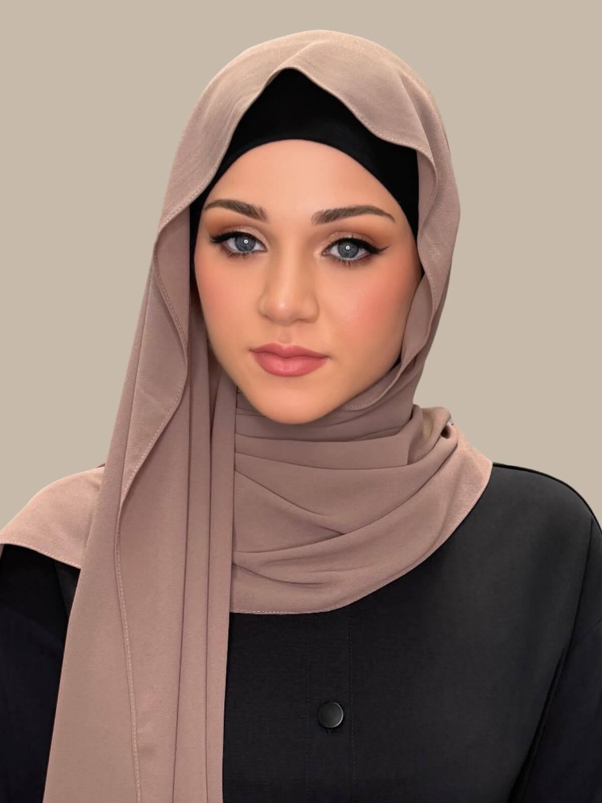 Classic Chiffon Hijab-Chestnut Brown