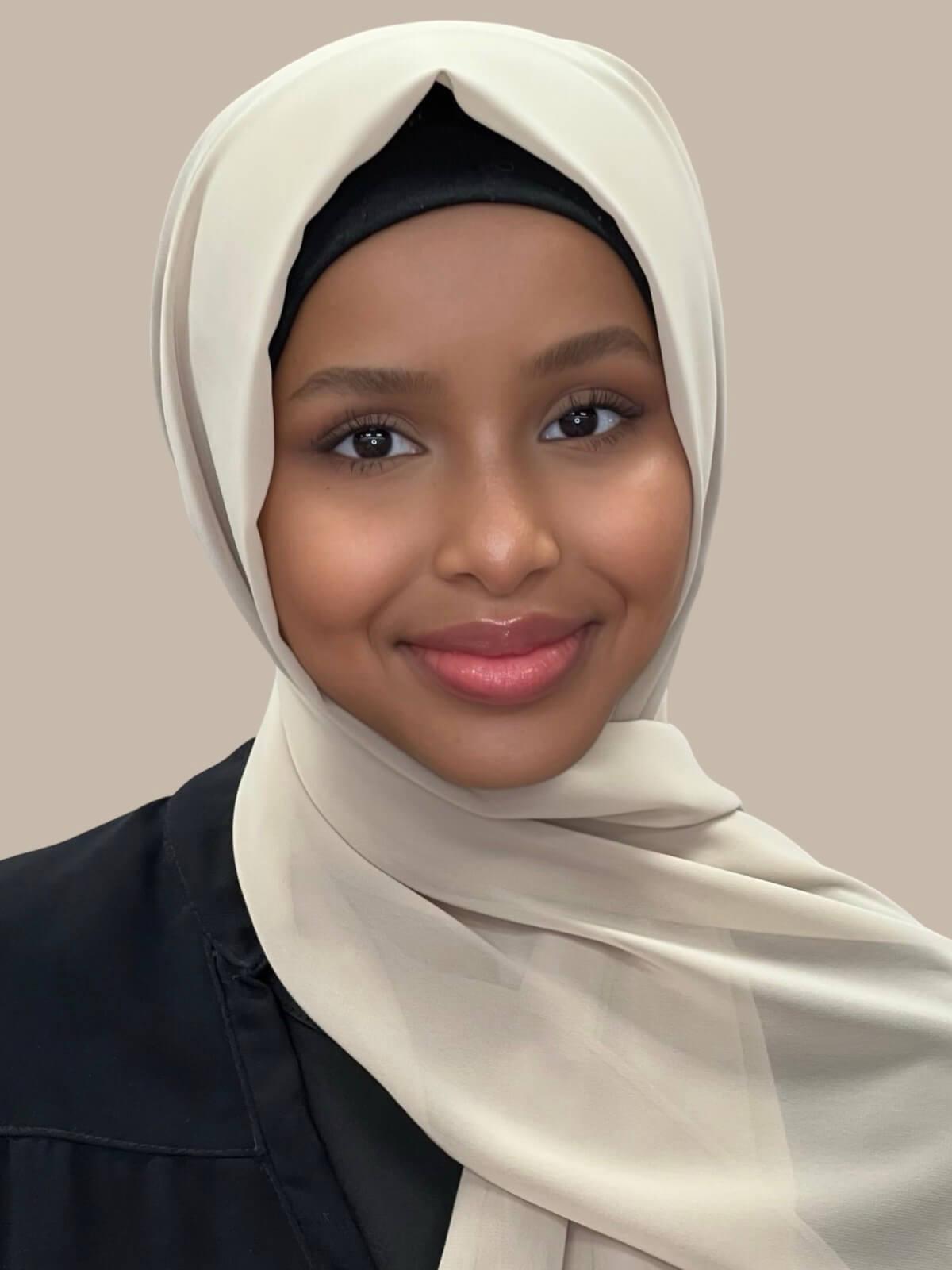 Luxury Chiffon Hijab-Vanilla